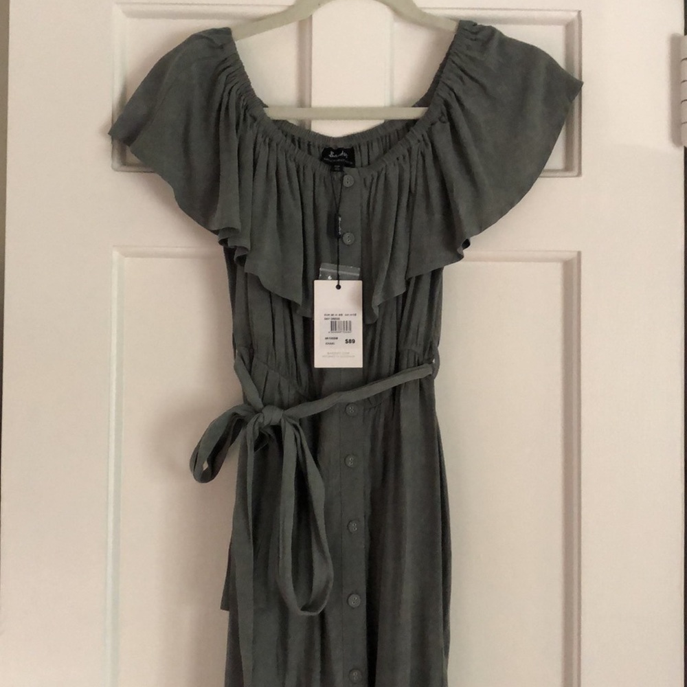 NWT Bardot ruffle sleeve Day Dress